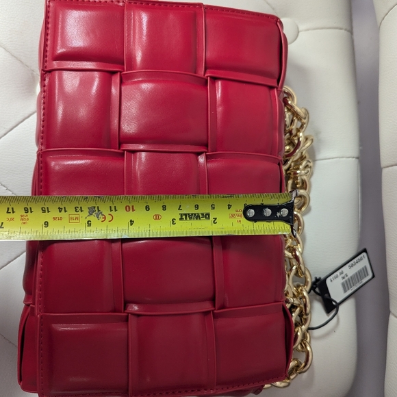 Browns red braided bag with chain - Picture 11 of 11